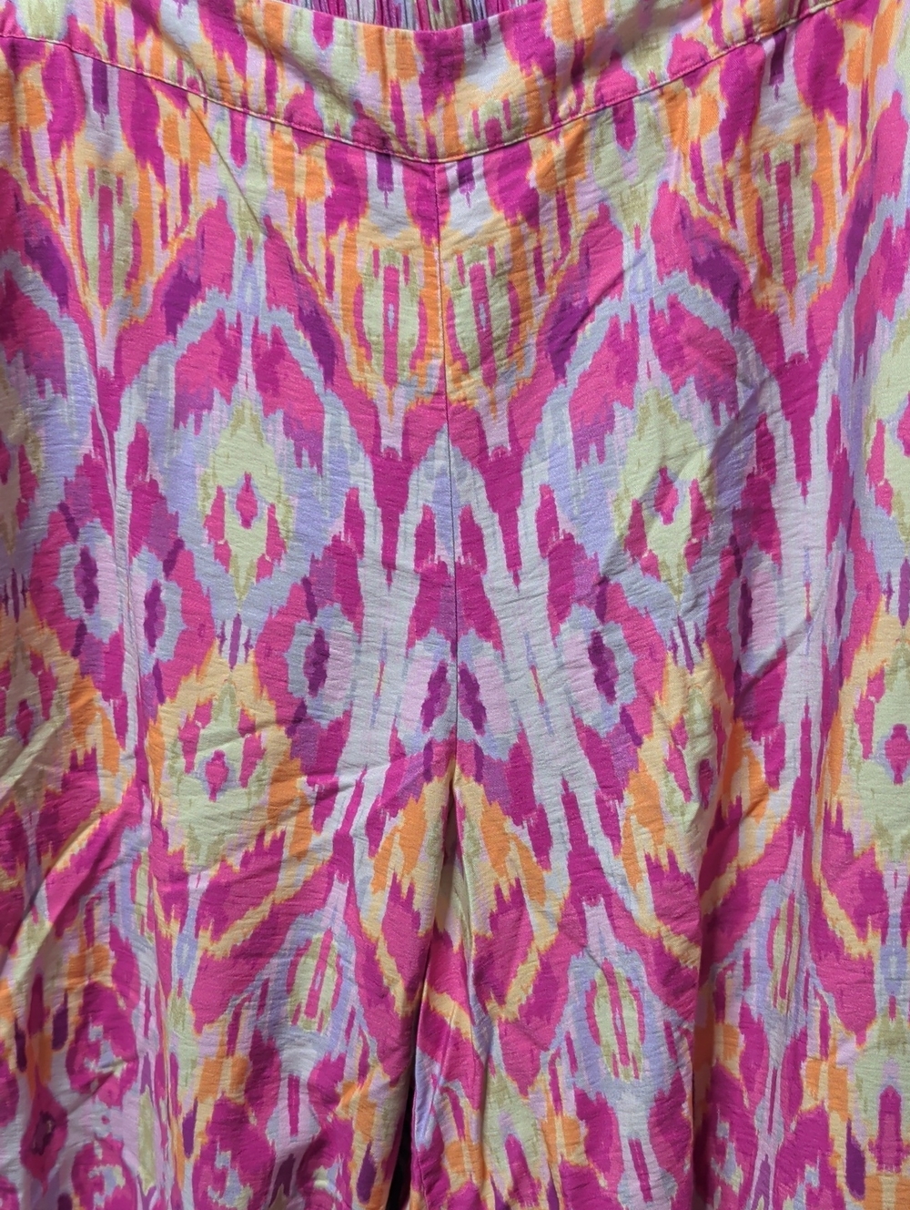 Lane Bryant Pink Orange Yellow Ikat Capris